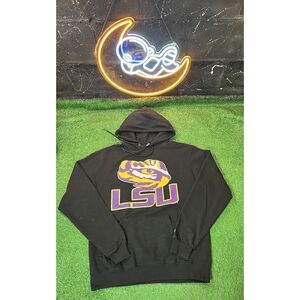 Champion LSU Tigers Black Louisiana‎ State U Mens size MD Hoodie Sweatshirt